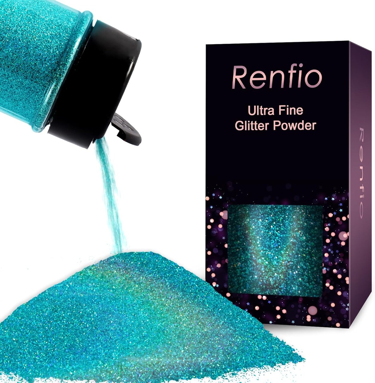 Holographic Ultra Fine Glitter Powder Metallic Resin Glitter 2.11 Oz (60g)
